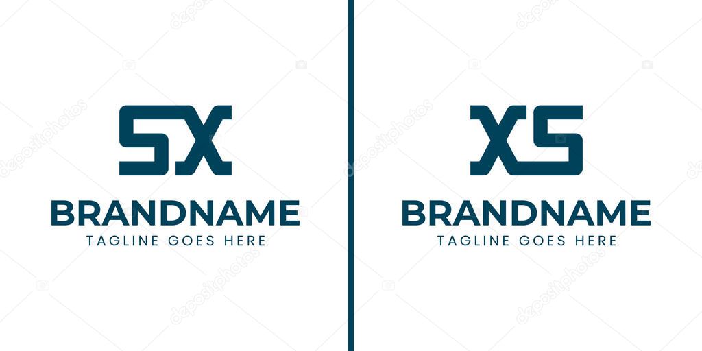 Letters SX and XS Monogram Logo Set, suitable for any brand with XS or SX initials