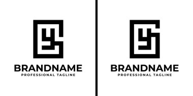 Harfler GY Monogram Logosu, YG veya GY harfleriyle başlayan her iş için uygundur