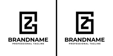 Harfler GZ Monogram Logosu, ZG veya GZ baş harfleri olan her iş için uygundur