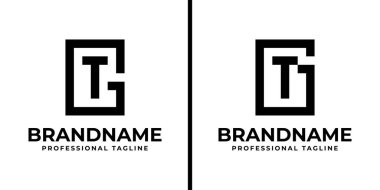 GT Monogram Logosu Harfleri, TG veya GT baş harfleri olan her iş için uygundur