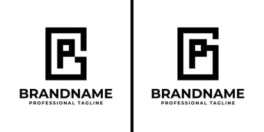 GP Monogram Logosu Harfleri, PG veya GP baş harfleri olan her iş için uygundur