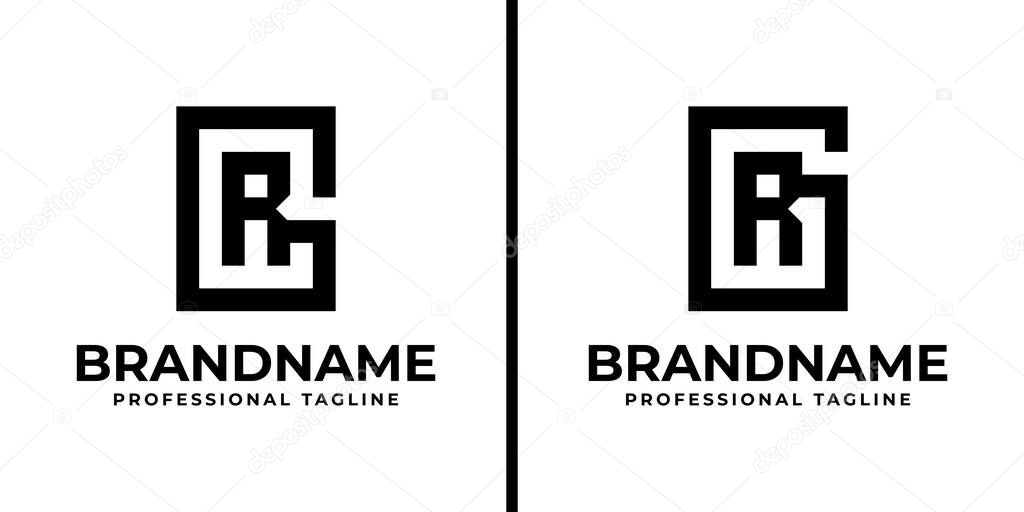 Letters GR Monogram Logo, suitable for any business with RG or GR initials