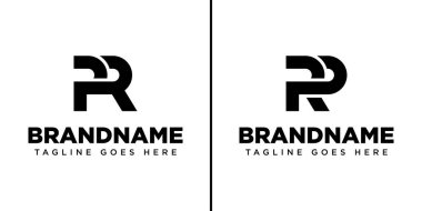 RP Monogram Logo Set harfleri, RP veya PR baş harfleri olan her marka için uygundur