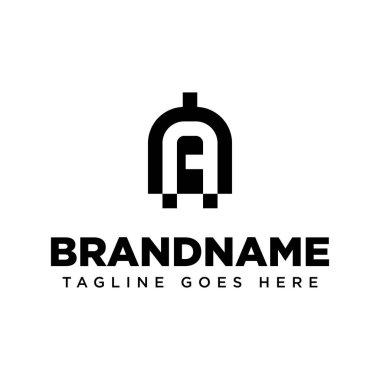 Harf A Plug Logosu, enerjiyi, bağlantıyı ve akıllı teknolojiyi sembolize ediyor