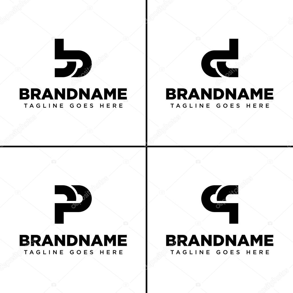 Letters BB DD PP QQ Monogram Logo, suitable for any brand