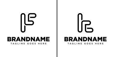 FL veya LR Monogram Logosu harfleri, FL LF RL baş harfleri ile herhangi bir iş için uygundur