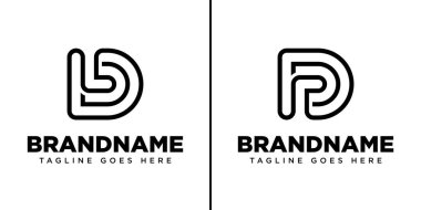 Letters DL or DR Monogram Logo, suitable for any business with DL lD DR RD initials