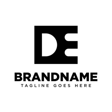 DE Monogram Logosu Harfleri, ED veya DE harfleri olan her marka için uygundur