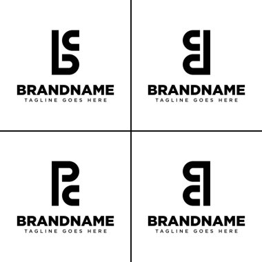 Letters BC DC PC QC Monogram Logo Set, for brand with CB CD CP CQ initials