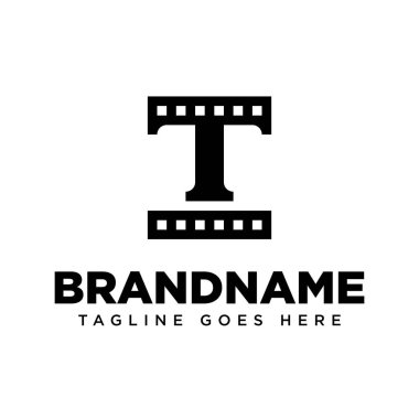 T Harfi Monogram Logosu, hikaye anlatmayı, yaratıcılığı ve sinemayı sembolize eder.