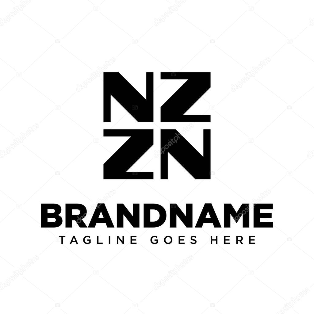 Letters NZNZ Monogram Logo, for brand with NZ ZN NZNZ NNZZ NZZN ZNZN ZZNN ZNNZ