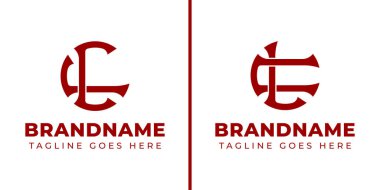 CL ve LC Monogram Logosu Harfleri, CL veya LC baş harfleri ile iş için uygundur