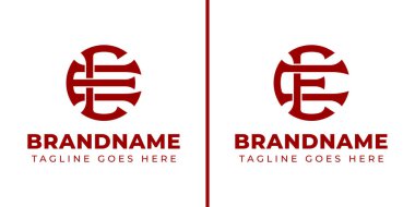 CE ve AK Monogram Logosu, CE veya AK baş harfleriyle iş yapmaya uygun