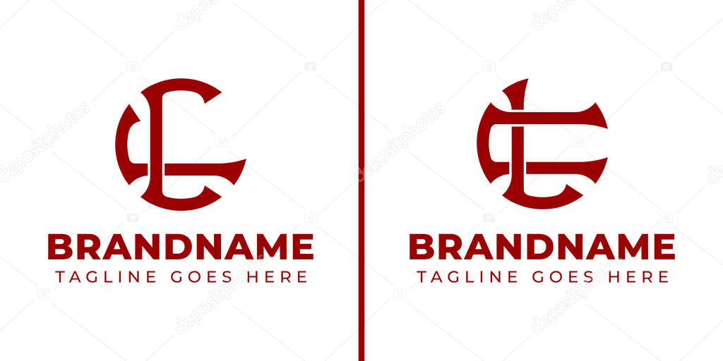 Letters CL and LC Monogram Logo, suitable for business with CL or LC initials