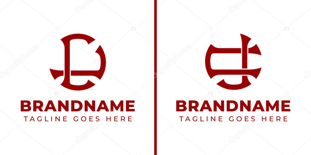 Letters CJ and JC Monogram Logo, suitable for business with CJ or JC initials