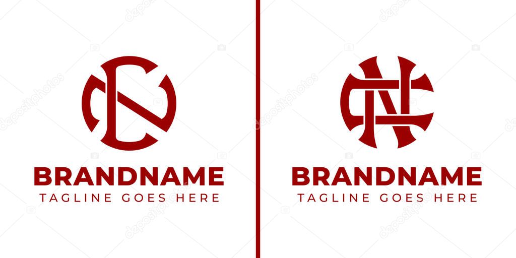 Letters CN and NC Monogram Logo, suitable for business with CN or NC initials
