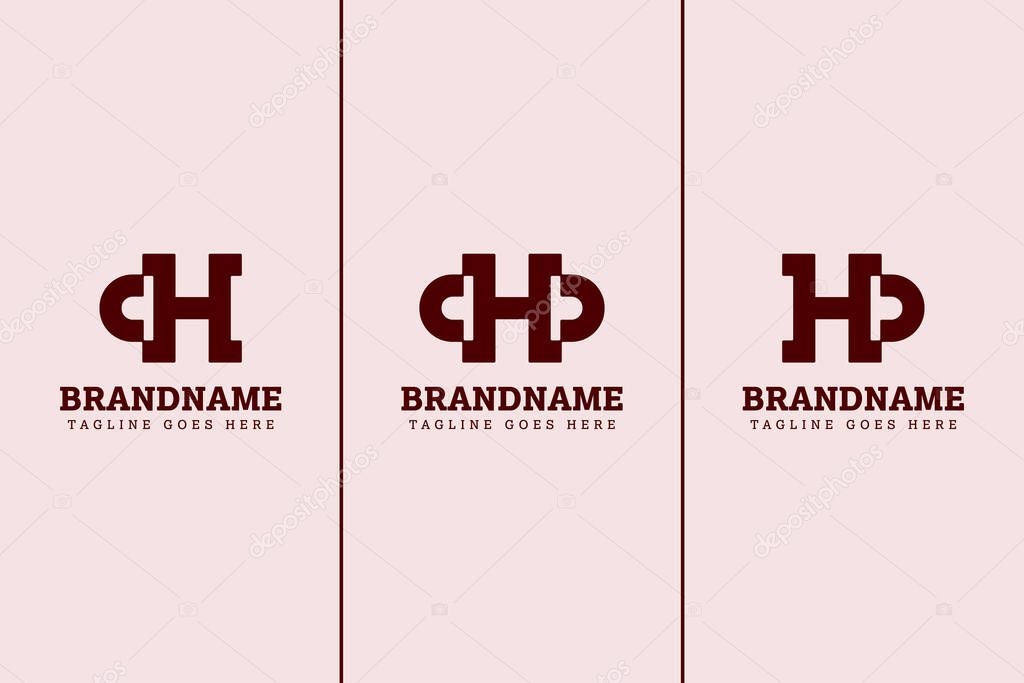 Letters CH CHD HD Monogram Logo, for CH HC CHD CDH HCD HDC DHC DCH HD DH initials