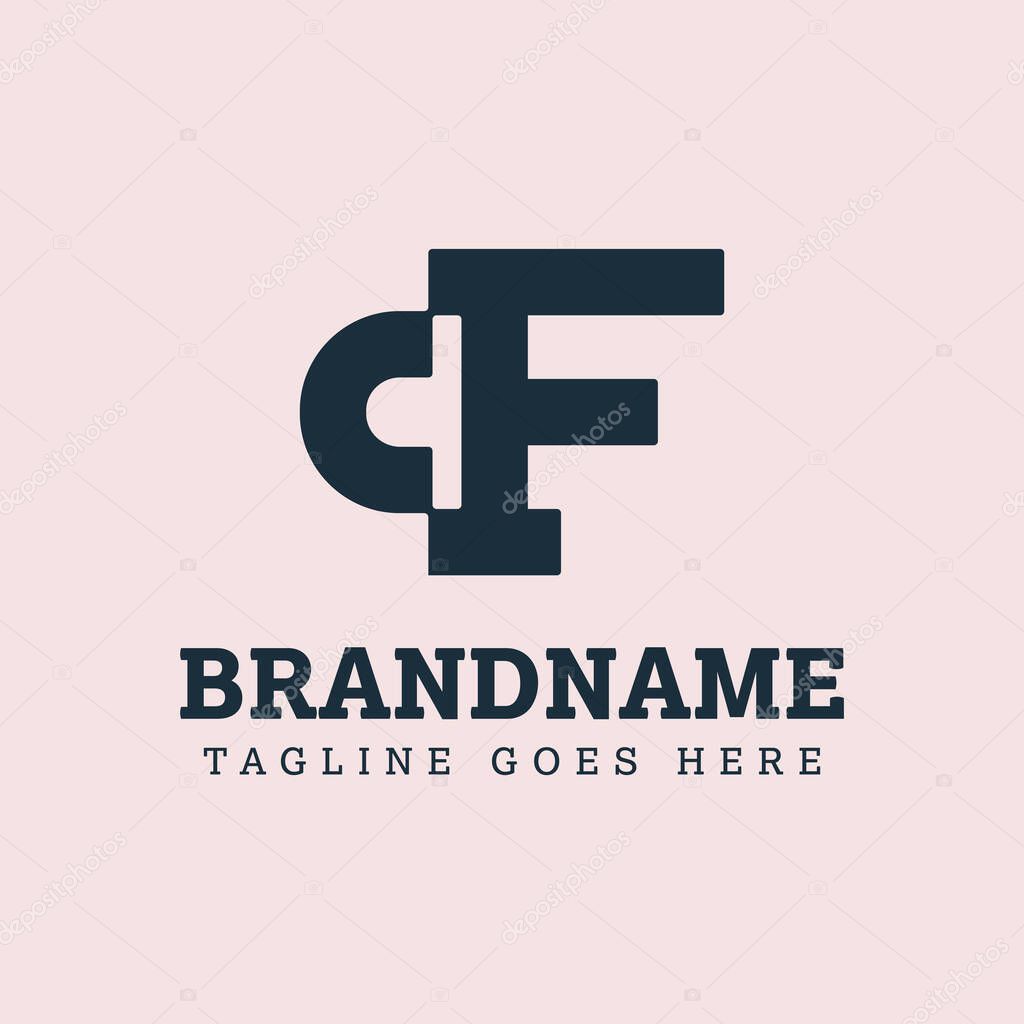 Letters CF Monogram Logo, suitable for any business with FC or CF initials