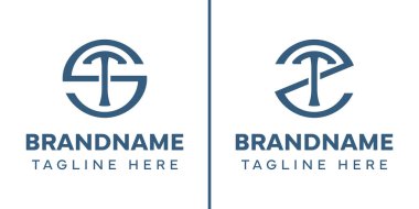 ST ve ZT Monogram Logosu harfleri ST TS ZT baş harfleri olan her iş için uygundur.