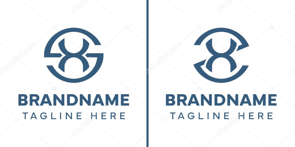 Letters SX and ZX Monogram Logo, suitable for any business with SX XS ZX XZ initials