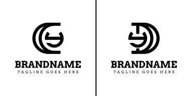 CY ve DY Monogram Logosu, CY DY YD harfli her marka için uygundur.