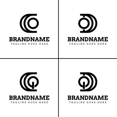 CO DO DO DQ Monogram Logosu, CO CQ QC DO OD QD baş harfleri