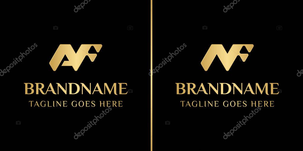 Letters NF and NAF Luxury Logo, for NF FN NAF NFA AFN ANF FNA FAN initials