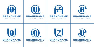 Harfler AQ AZ ZA UQ QU UZ ZU Logo Monogramı