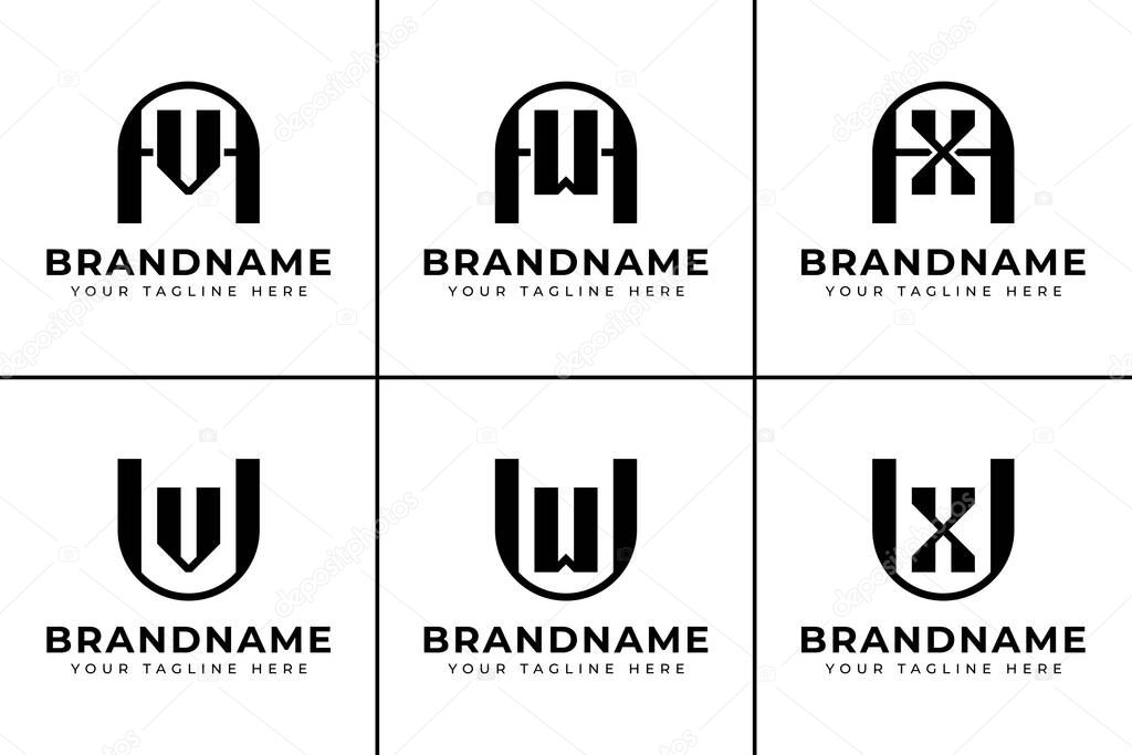 Letters AV AW AX UV UW UX Logo Monogram