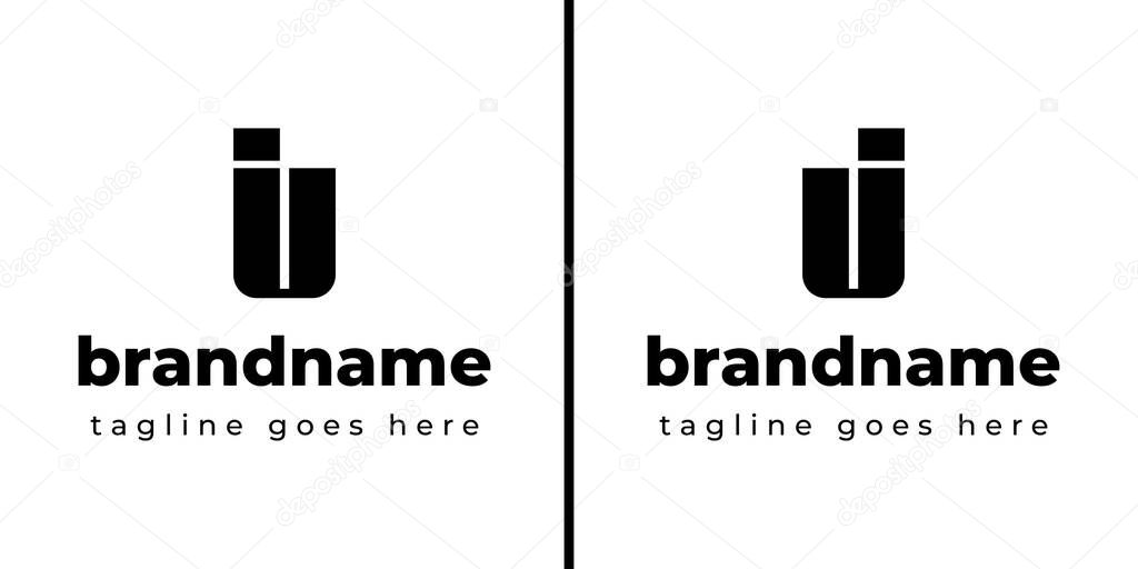 Letters IU Monogram Logo, suitable for any business with UI or IU initials