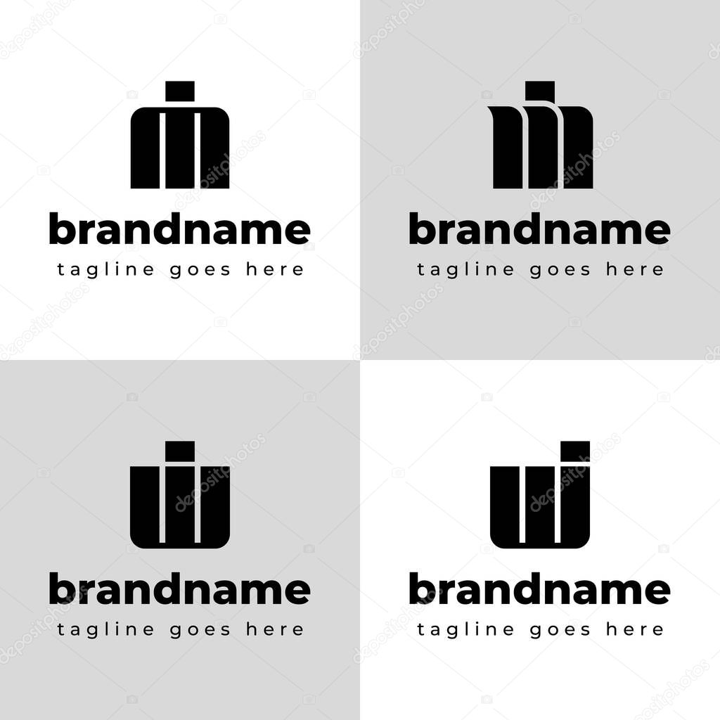 Letters IM MI WI IW Monogram Logo, suitable for any business with IM MI IW WI initials