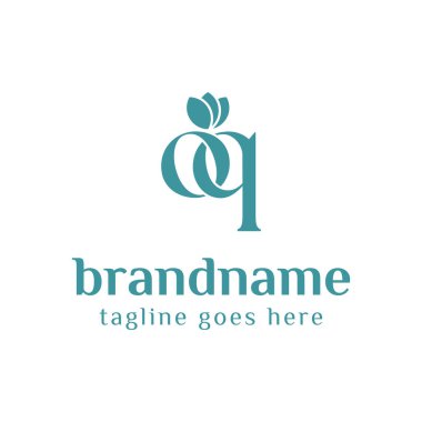 Harfler OQ Güzellik Logosu, karmaşıklığı, stili ve zamansız güzelliği simgeliyor.