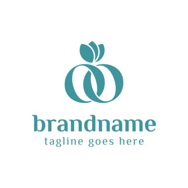 Harfler OO Güzellik Logosu, karmaşıklığı, tarzı ve zamansız güzelliği simgeliyor.