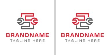 S ya da Z harfi Wrench Logosu, otomotiv, onarım ya da mühendislik endüstrisi için ideal.