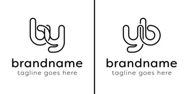 YB ve YB Monogram Hattı Logosu harfleri, YB veya By harfleriyle başlayan her iş için uygundur