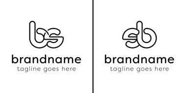 SB ve SB Monogram Hattı Logosu harfleri, SB veya BS baş harfleri olan her iş için uygundur.