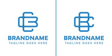 Harfler CB ve BC Plus Tıbbi Logo, sağlık, bakım ve dengeyi simgeliyor