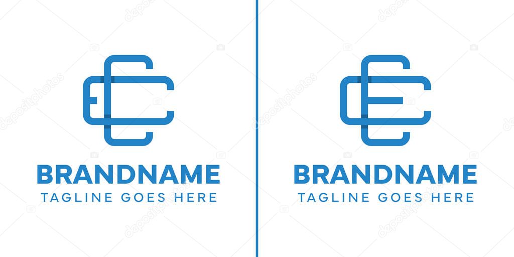 Letters CE and EC Plus Medical Logo, symbolizing health, care, and balance