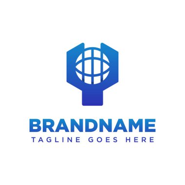 Y Globe Teknoloji Logosu, küresel bağlantıyı, yeniliği ve modern teknolojiyi sembolize ediyor.