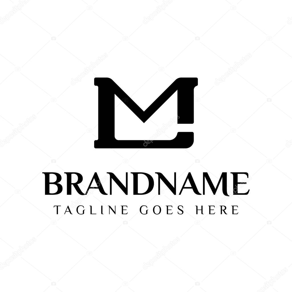 Letters LM Monogram Logo, suitable for any business with ML or LM initials