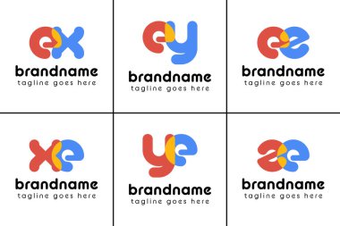 Mektuplar eğlenceli, enerjik ve neşeli bir logoyu temsil ediyor.