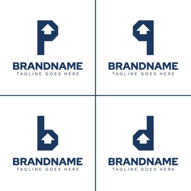 Harf B D P Q Arrow Logosu, yönü, hırsı ve ileri hareketi simgeliyor