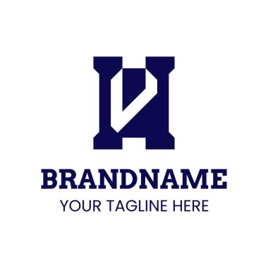 HV Monogram Logosu harfleri, VH veya HV harfleri olan her marka için uygundur.