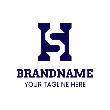 HS Monogram Logosu harfleri, SH veya HS harfleri olan her marka için uygundur.