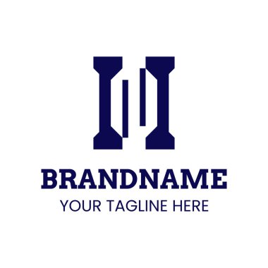 Harfler HN Monogram Logosu, NH veya HN harfleri olan her marka için uygundur.