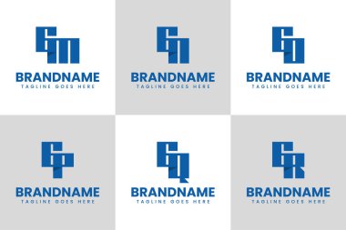 GM GN GO GP GQ GR Logo Monogram Set, MG NG OG QG RG baş harfleri