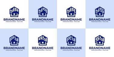 Harfler YP PY YQ QY YR RY YS SY Ev Çatı Logosu, evle ilgili her iş için uygun