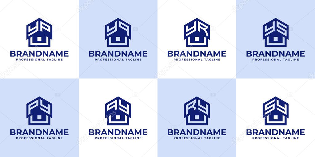 Letters YP PY YQ QY YR RY YS SY Home Roof Logo, suitable for any business related to house