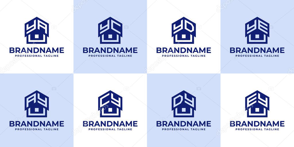 Letters YA AY YC CY YD DY YE EY Home Roof Logo, suitable for any business related to house