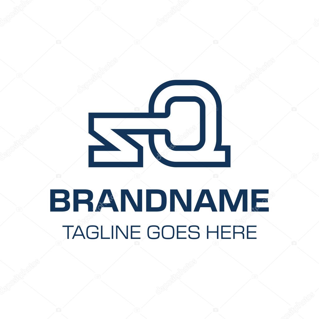 Letters SQ Monogram Logo, suitable for any brand with QS or SQ initials